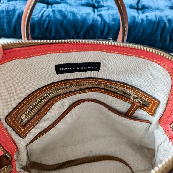 EUC Dooney & Bourke Pebble Grain Leather Backpack, Geranium Pink - Picture 13 of 16